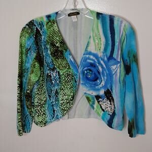 Elizabeth girls size Large art to wear shrug